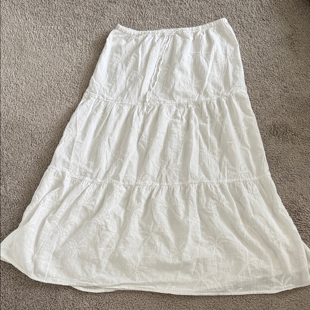 Shade & Shore Crisp White A-Line Skirt